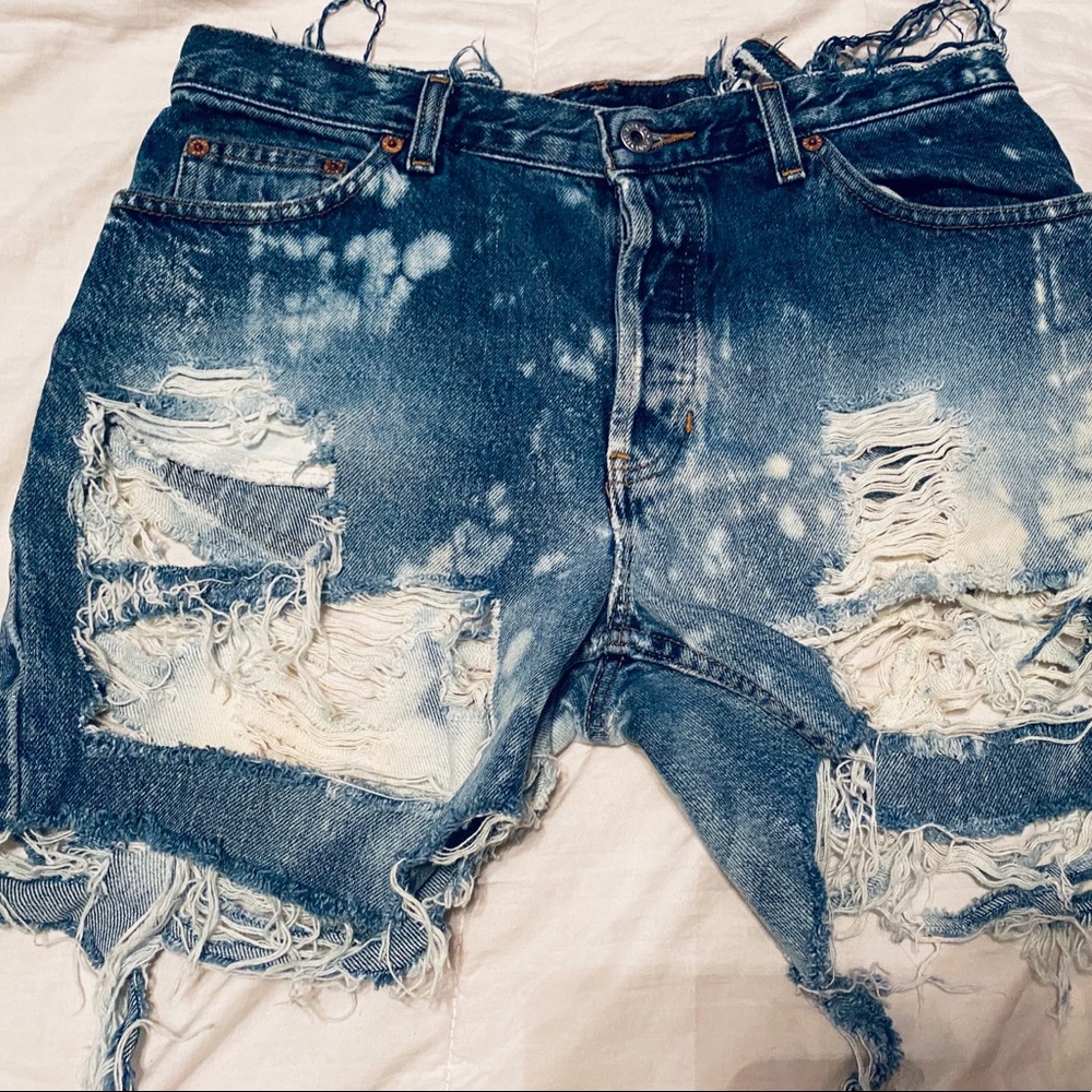 Destroyed Denim Shorts